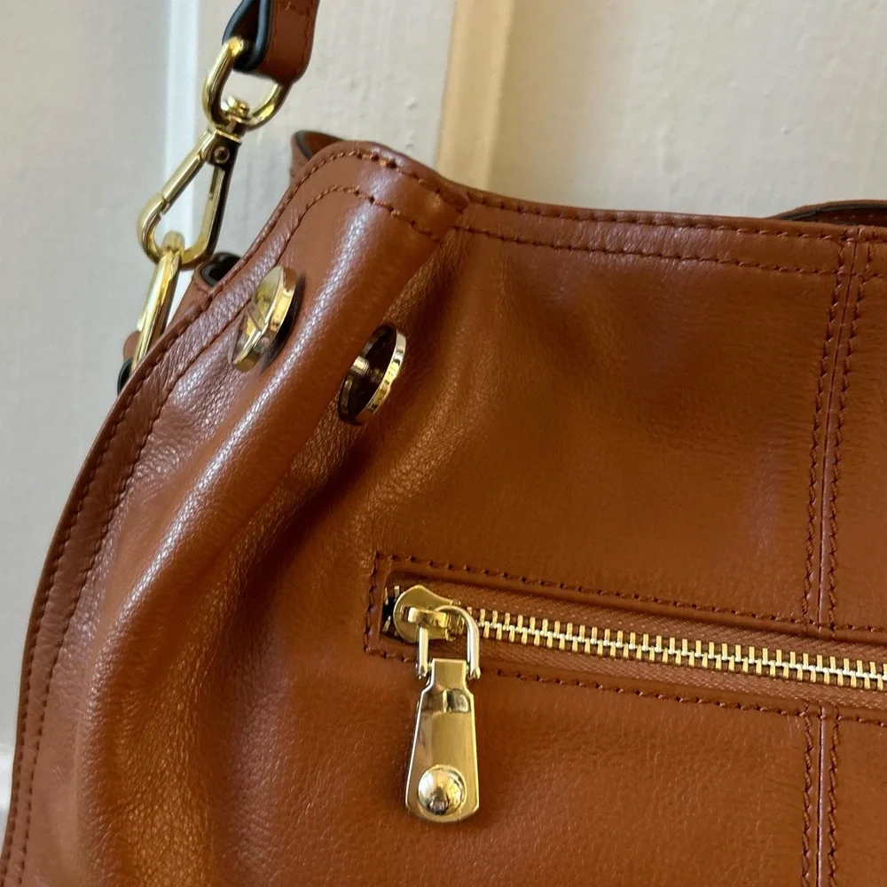 Jose Hess Danbury Mint Limited Edition Signature Brown Leather Hobo Bag - Picture 9 of 15